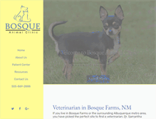 Tablet Screenshot of bosqueanimalclinic.com